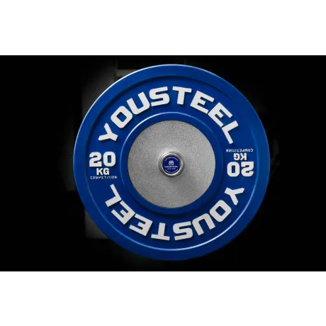Профессиональные соревновательные каучуковые диски Yousteel 20 кг синий