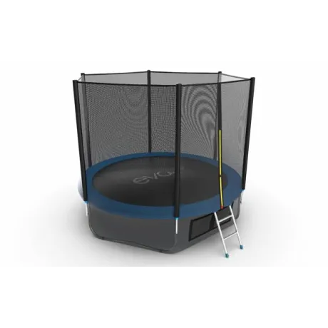 Батут с внешней сеткой и лестницей EVO JUMP External 10ft (Blue) + нижняя сеть - Фото 4