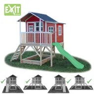 Игровой дом Exit Toys с горкой 550 красный