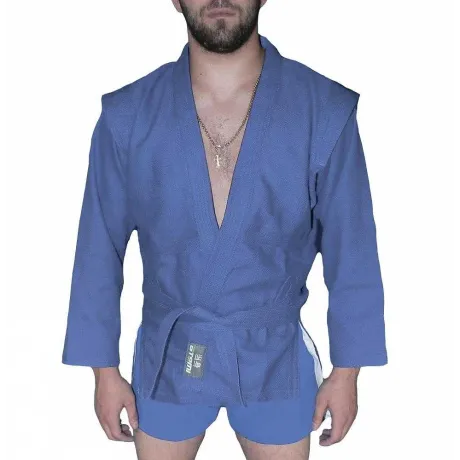 Куртка для самбо Atemi с поясом без подкладки, синяя, плотность 550 г/м2, размер 28, AX5