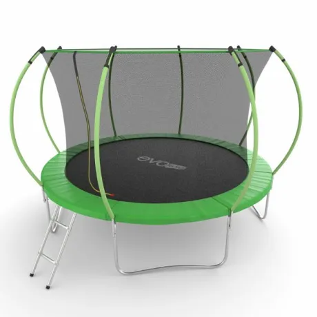 Батут с внутренней сеткой и лестницей EVO JUMP Internal 12ft (Green) - Фото 4