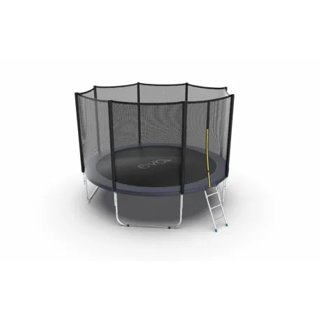 Батут с внешней сеткой и лестницей EVO JUMP External 12ft (Blue) - Фото 4